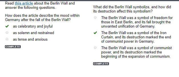 Read this article about the Berlin Wall and answer the following questions. How does-example-1