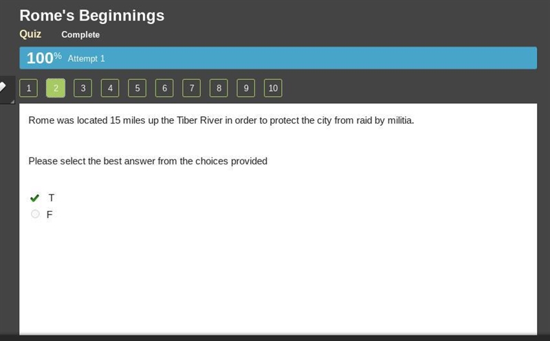 Rome was located 15 miles up the Tiber River in order to protect the city from raid-example-1