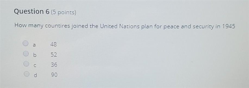 How many countries joined the united nations plan for peace and security in 1945?​-example-1