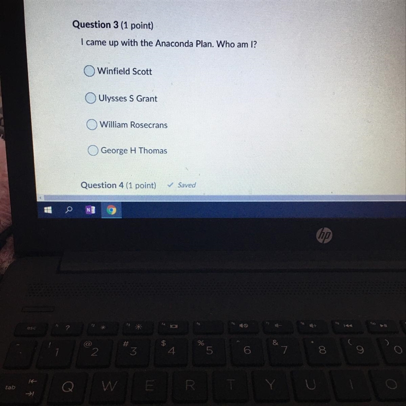 EASY 20 POINTS I came up with the Anaconda Plan. Who am I? Winfield Scott Ulysses-example-1