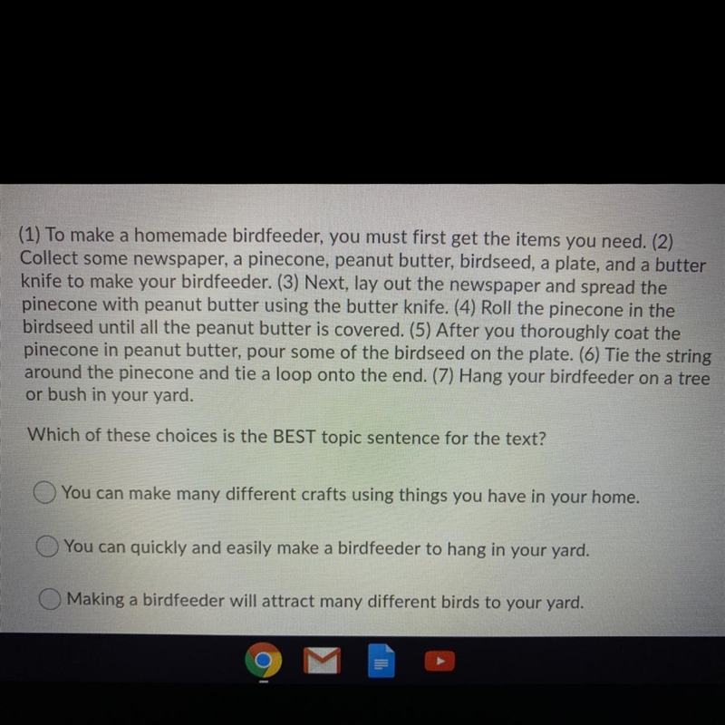 Which of these choices is the best topic sentence for the text? A- you can make many-example-1