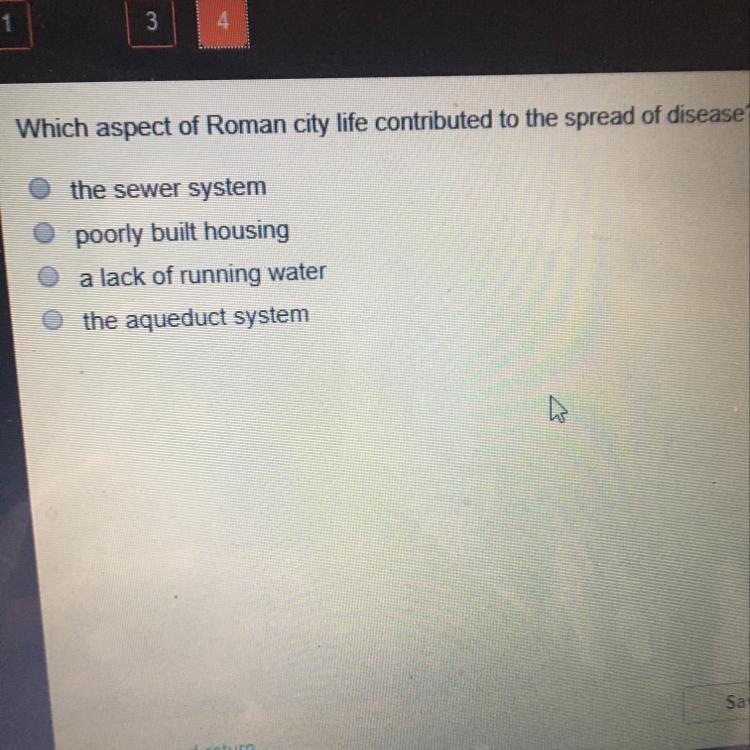 ANSWER PLZ ASAP!!! Which aspect of Roman city life contribute to the spread of disease-example-1