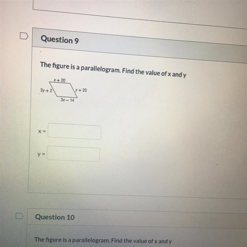 Find the value of x and y-example-1