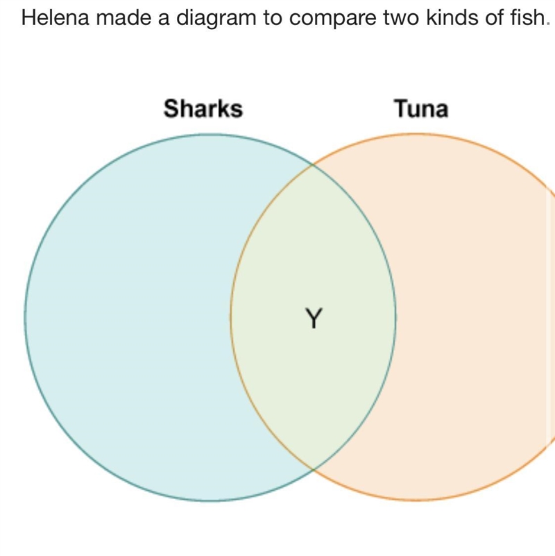 Helena made a diagram to compare two kinds of fish. Which label belongs in the area-example-1