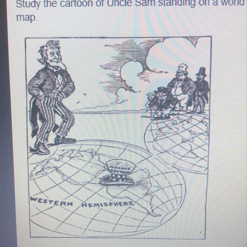 PLEASE HURRY!!! What does this image portray about US attitudes toward the rest of-example-1