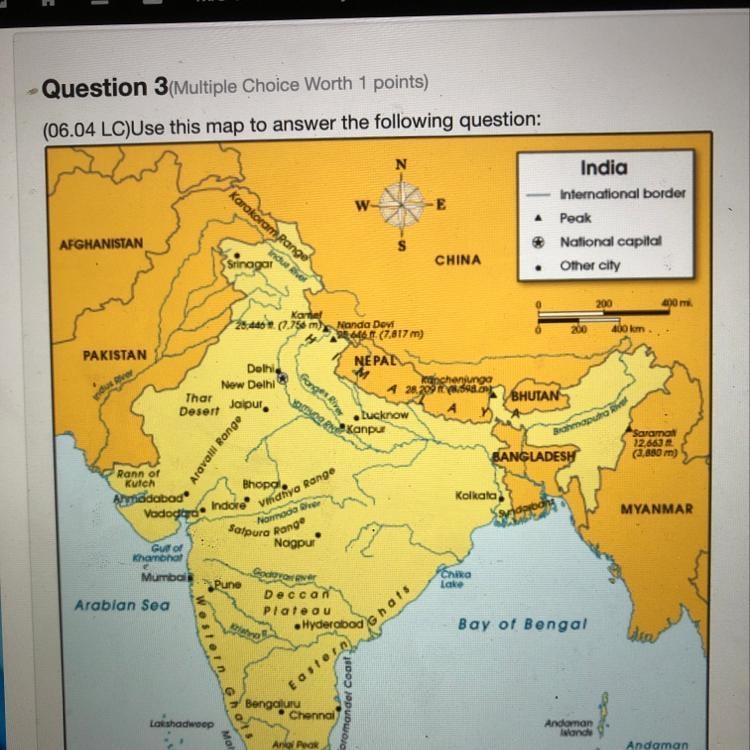 ASAP Based on the information in the map, estimate the number of miles between Chennai-example-1