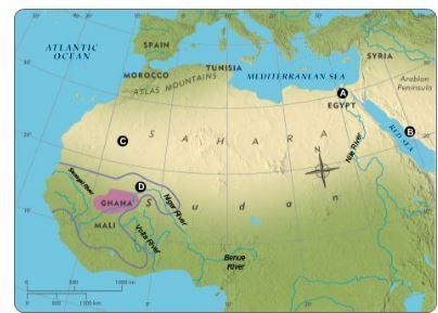 Which of these cities is Timbuktu? A B C D-example-1