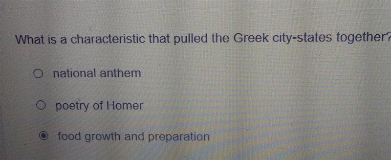 what is a characteristic that pulled the Greek city states together I don't know what-example-1