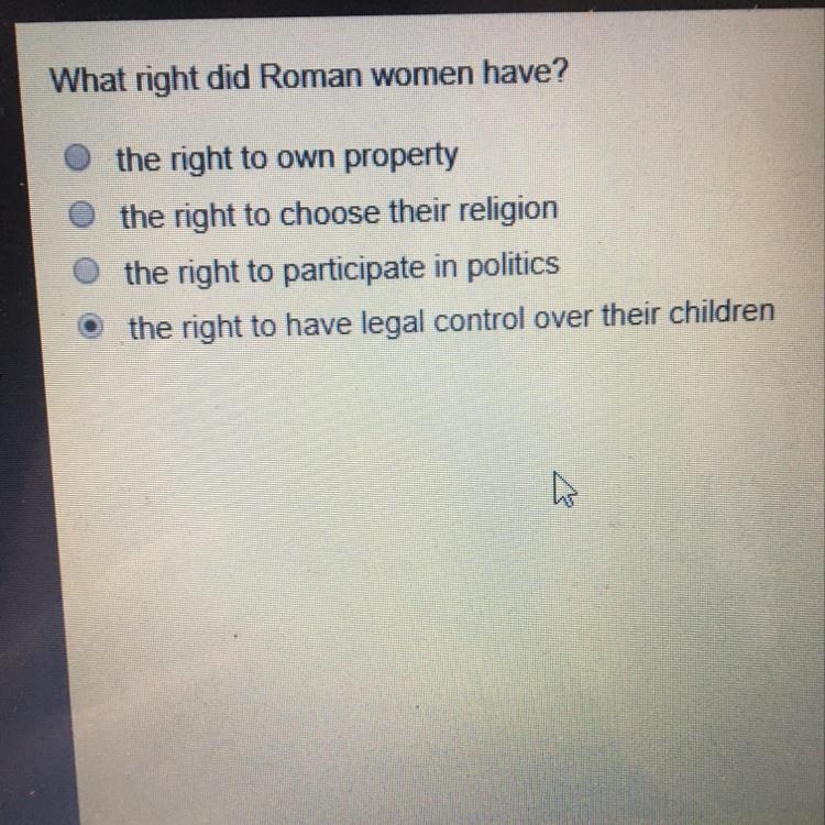 ANSWER ASAP PLZ!!!! which statement best explains the effect of religion on Roman-example-1