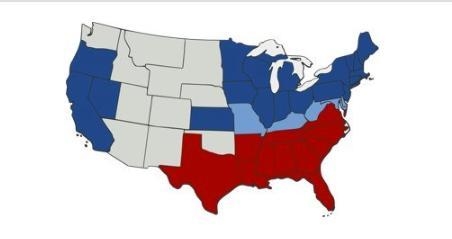 What is this map showing? A) the Confederate and Union states B) the U.S. following-example-1