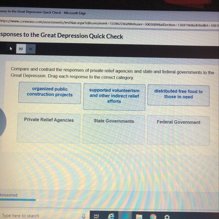 Compare and contrast the responses of private relief agencies and state and federal-example-1