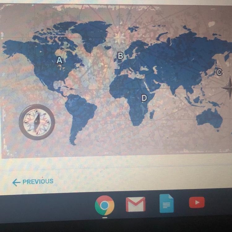 Examine this map. Which region was the second to industrialize following the ndustrial-example-1