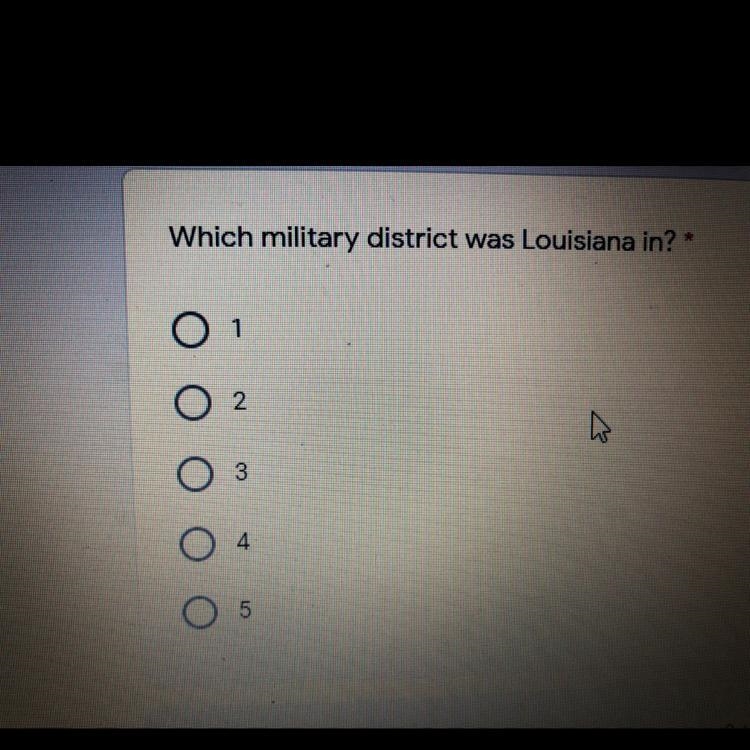 Which military district was Louisiana in?-example-1