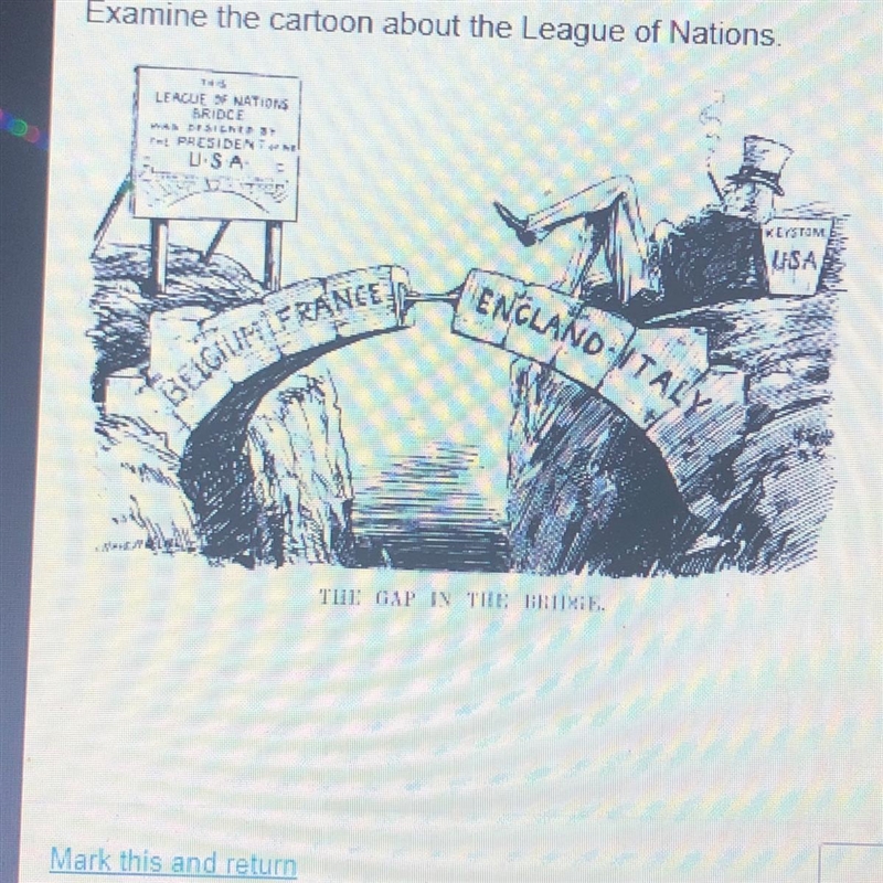 PLEASE ANSWER! Which statement best explains the cartoons message? The nations of-example-1