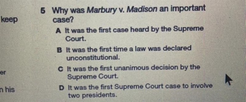 Why was Marbury v. Madison an important case?-example-1