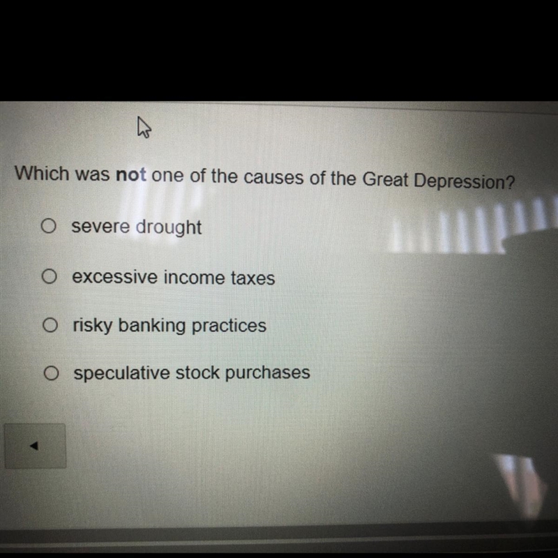 Which was not one of the causes of the Great Depression-example-1