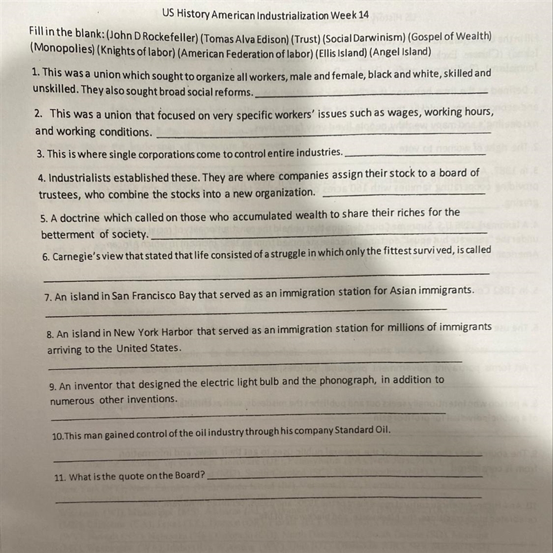 Us history worksheets-example-1