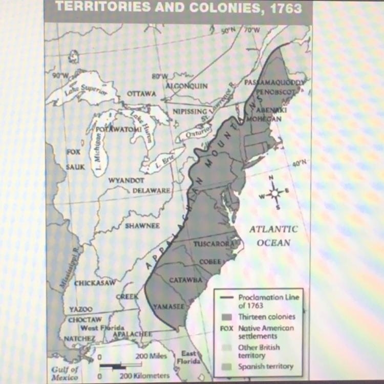 Which Native Americans lived between Lake Michigan and Lake Huron? A) Fox B) Ottawa-example-1