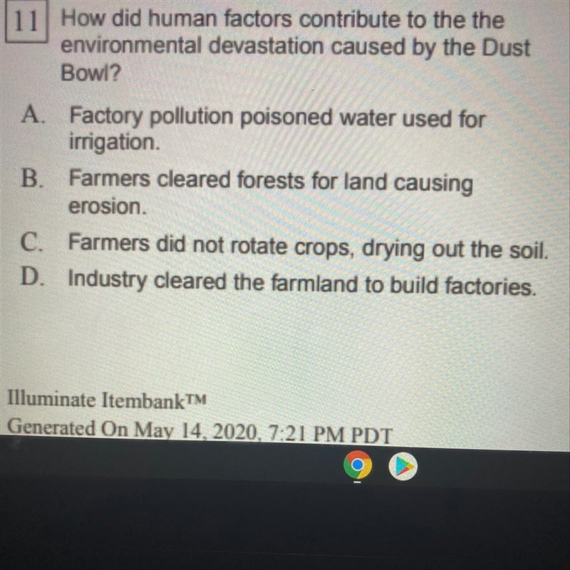 HURRY!!! How did human factors contribute to the environmental devastation caused-example-1