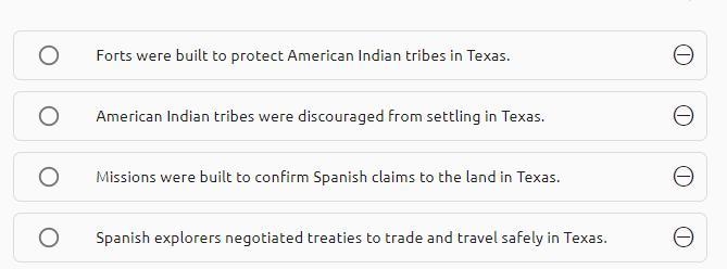 Which of the following was characteristic of the Spanish Colonial Era in Texas?-example-1