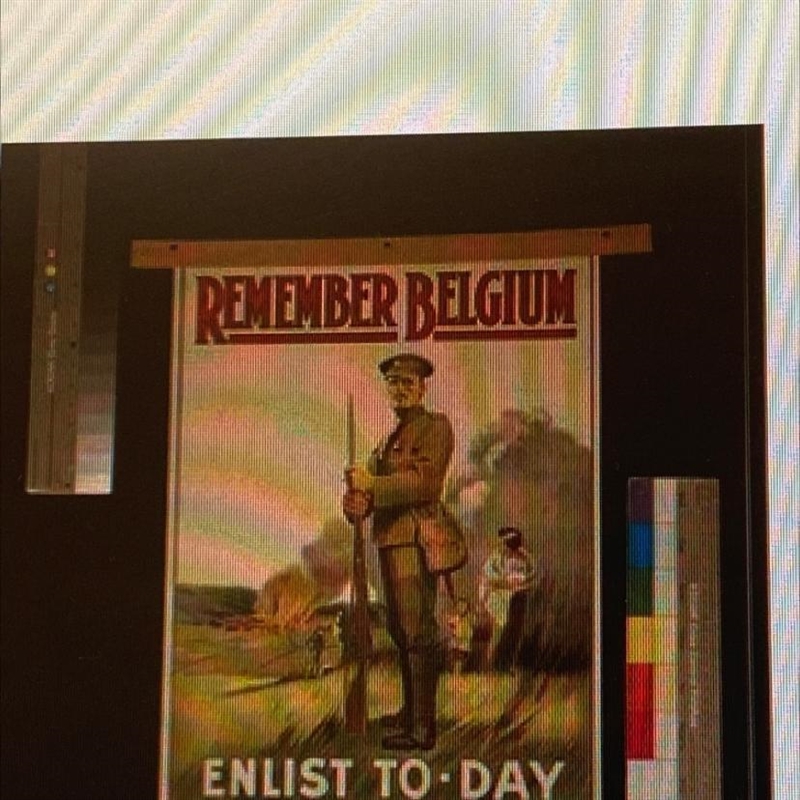 What event in Belgium is illustrated in this recruitment poster? (1 point) The Allied-example-1