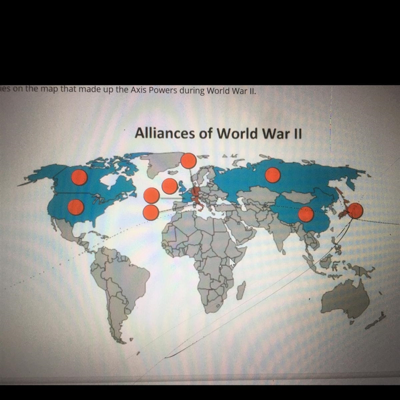 Identify the countries on the map that made up the Axis Powers during World War II-example-1