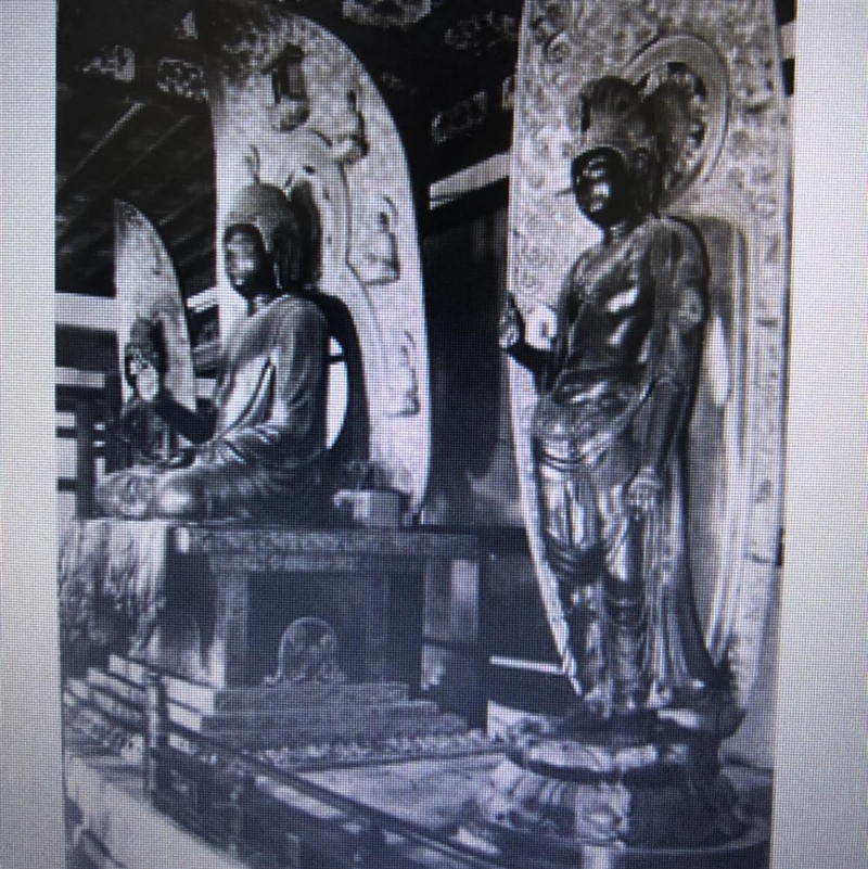 Look at these statues. These are Japanese representations of-example-1