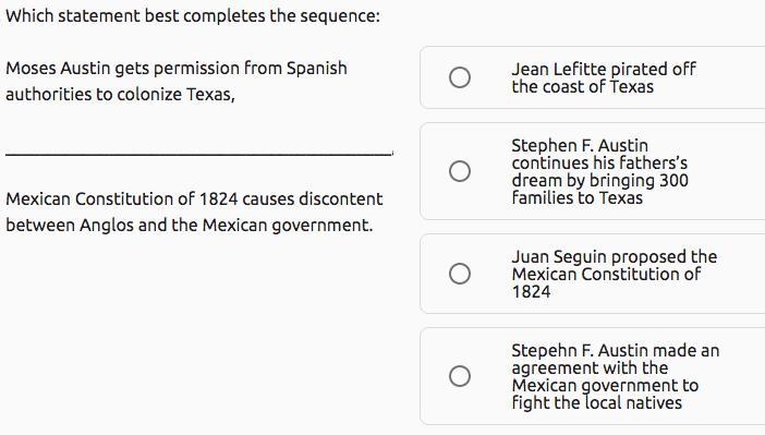 Which statement best completes the sequence:-example-1