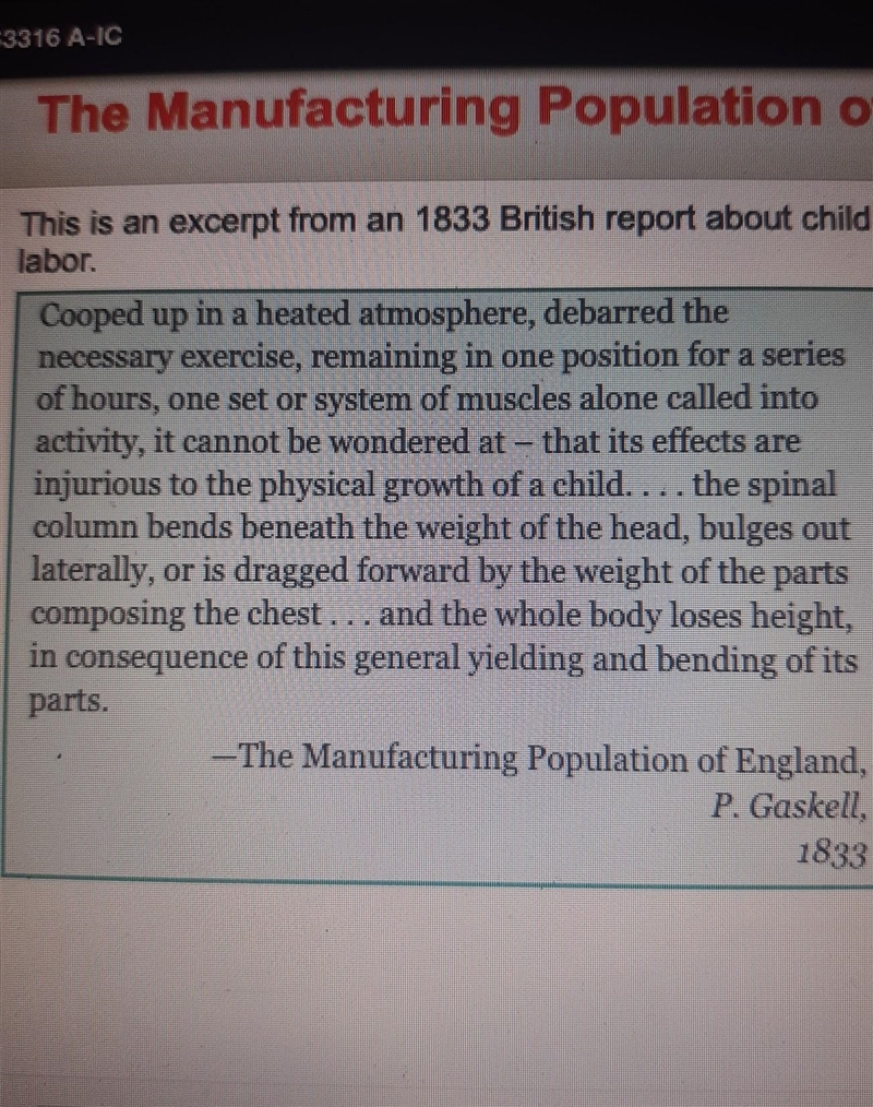 What conclusion does this passage support? Factory work made children stronger. Factory-example-1