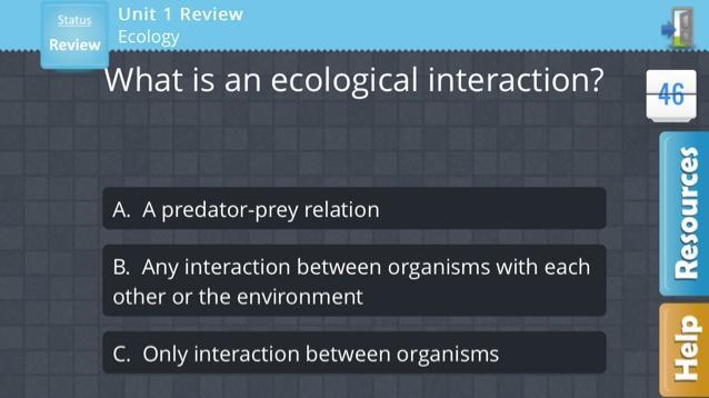 What is an ecological interaction-example-1