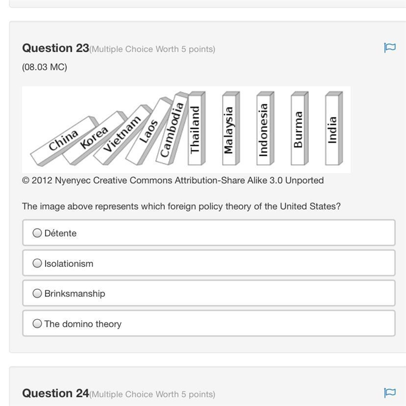 The image above represents which foreign policy theory of the United States?-example-1