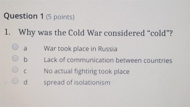 Why was the cold war considered "cold"?​-example-1