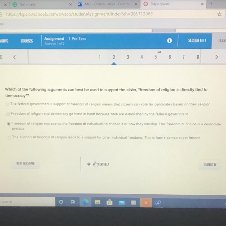 Which of the following arguments can best be used to support the claim, "freedom-example-1