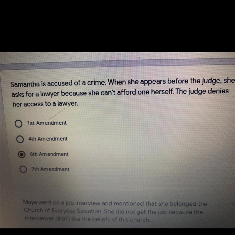 Which admentment is the answer to this question?-example-1