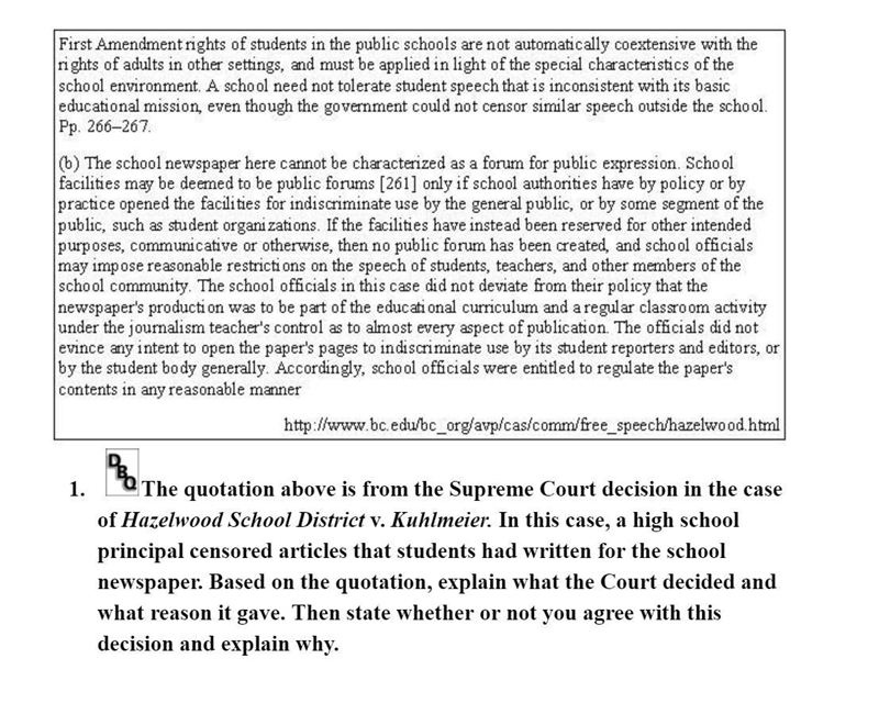 Help me pleaseee ;-; the quotation above is from the Supreme Court decision in the-example-1