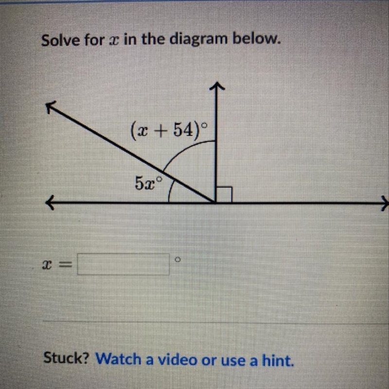 Please hurry solve for x in the diagram in the picture?-example-1