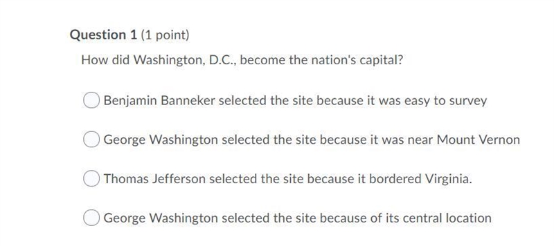 PLEASE HELP ME How did Washington, D.C., become the nation's capital? Benjamin Banneker-example-1