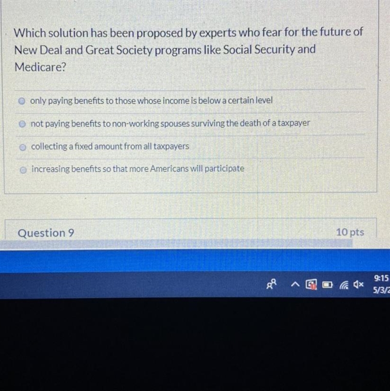 Which solution has been proposed by expert who fear for the future of New Deal and-example-1