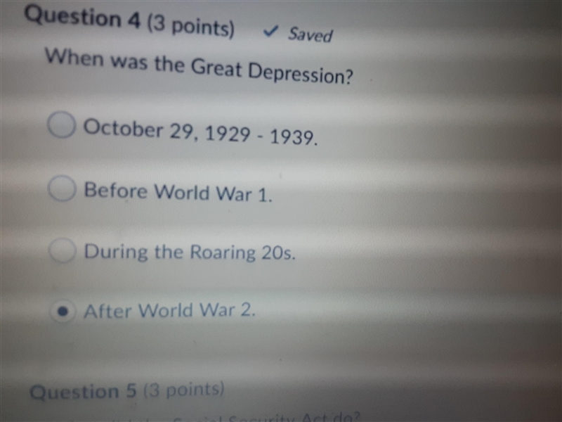 When was the Great Depression help me fast-example-1