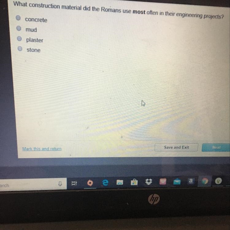 ANSWER ASAP PLZ!!! what construction materials did the Romans use most often in their-example-1