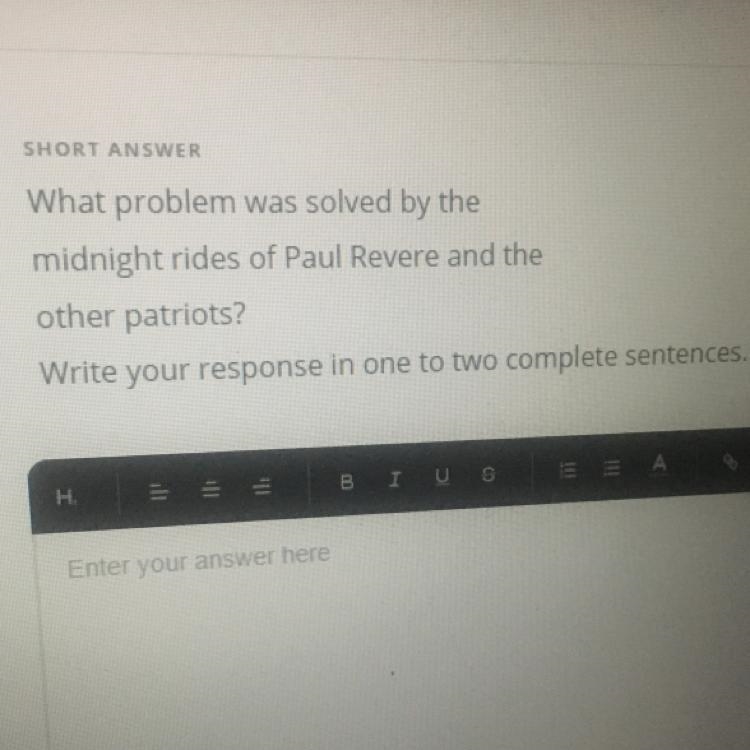 PLEASE HELP ITS DUE TOMORROW, it’s us history the midnight ride of the Paul revere-example-1