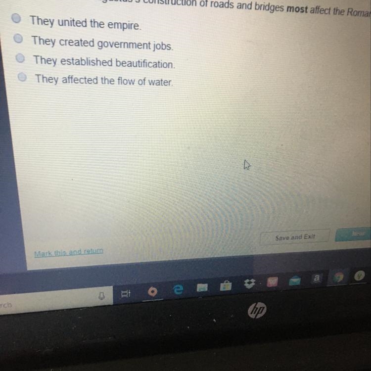 ANSWER ASAP PLZ!!! How did caesars augustus construction of roads and bridges most-example-1