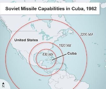 Study the map of Soviet missile capabilities. Based on the map, why was the United-example-1