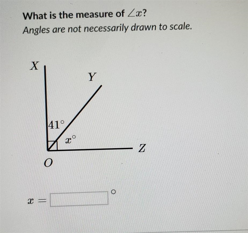 What is the measure of X angles are not necessarily drawn to scale ​-example-1