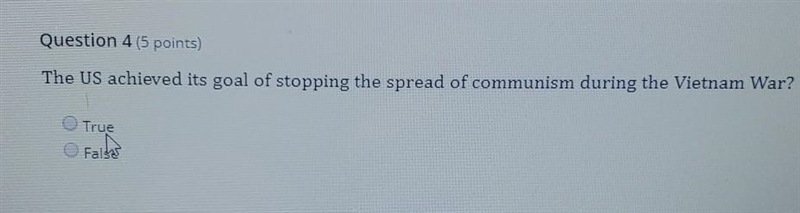 Did the us achieve its goal of stopping the spread of communism during the vietnam-example-1