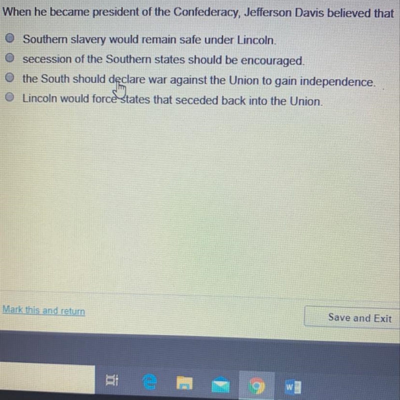 When he became president of the confederacy, jefferson davis believed that?-example-1