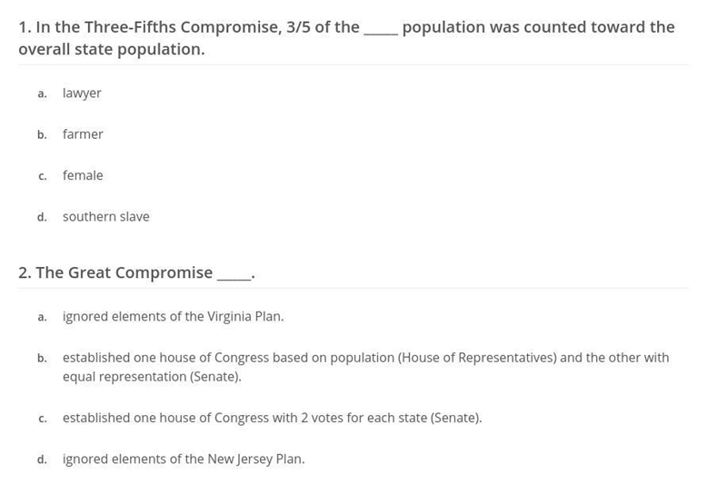 The Constitutional Convention: The Great Compromise-example-1