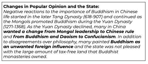 Why was Buddhism considered “an unwanted foreign influence?”-example-1