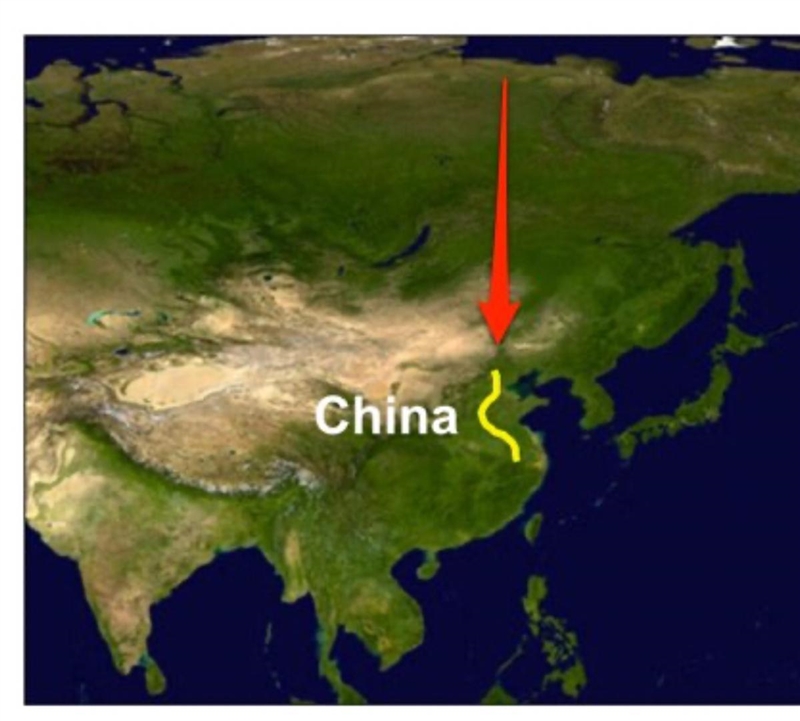 The arrow on the map is pointing to this that helped Chinese trade as far back as-example-1