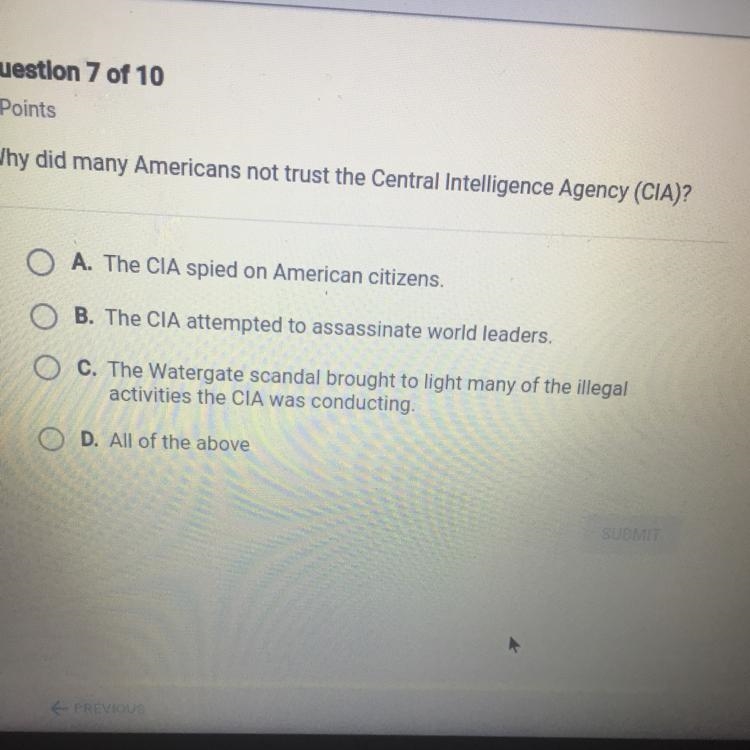 Why did many Americans not trust the Central Intelligence Agency-example-1